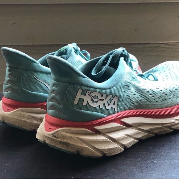 Hoka One One Clifton 8 Women’s Teal Blue FE1221C W Wide Running Sneakers 9D - Picture 6 of 14